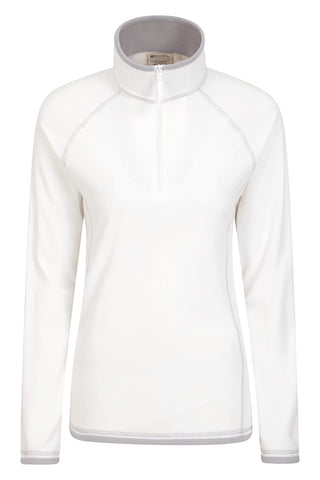 Mountain Warehouse Montana Womens Microfleece - Breathable Ladies Sweater, Quick Drying Pullover, Warm Fleece Jacket, Half Zip - for Spring Summer, Travelling, Outdoors Beige 12