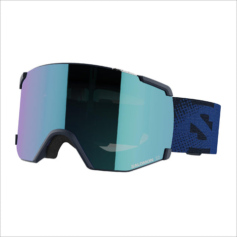 Salomon S/view Unisex Goggles Ski Snowboarding, Extended field of vision, Visual acuity & glare reduction, and No more fogging, Blue, One Size