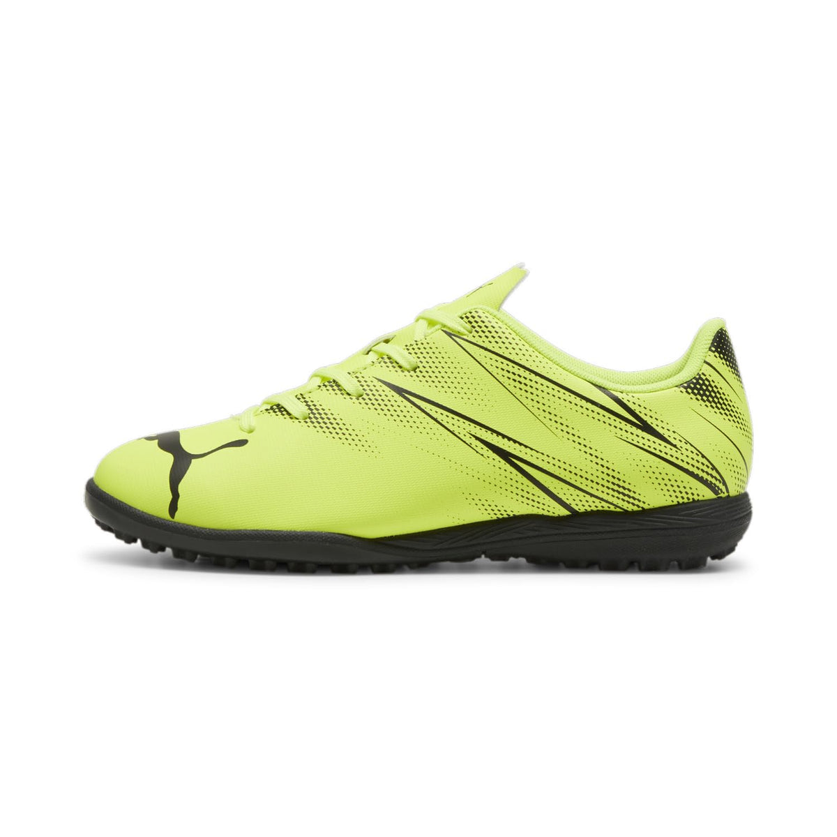 PUMA Attacanto Turf Training Soccer Cleats Sneaker, Electric Lime Black, 5 US Unisex Big Kid