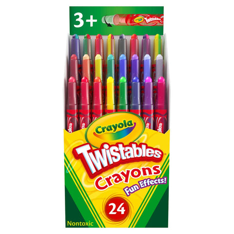 CRAYOLA Twistables Special Effects Colouring Crayons - Assorted Colours (Pack of 24), Simply Twist for More Colouring Fun - No Need to Sharpen, Ideal for Kids Aged 3+