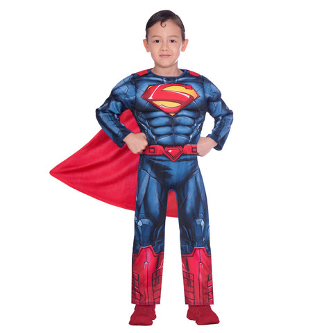 amscan 9906073 Child Boys Official Warner Bros DC Comics Licensed Superman Classic Fancy Dress Muscle Costume Age: 10-12 Years