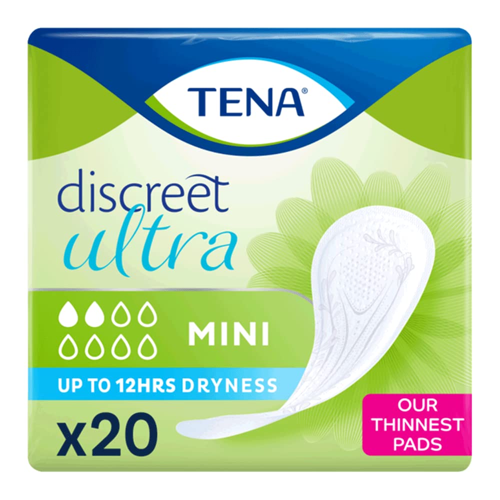 Tena Lady Discreet Mini - Case of 10 Packs of 20 (Light Incontinence Pads)