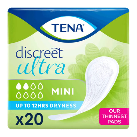 Tena Lady Discreet Mini - Case of 10 Packs of 20 (Light Incontinence Pads)
