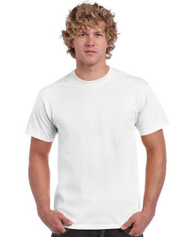 GILDAN Men's Heavy Cotton Tee T Shirt, White, L UK
