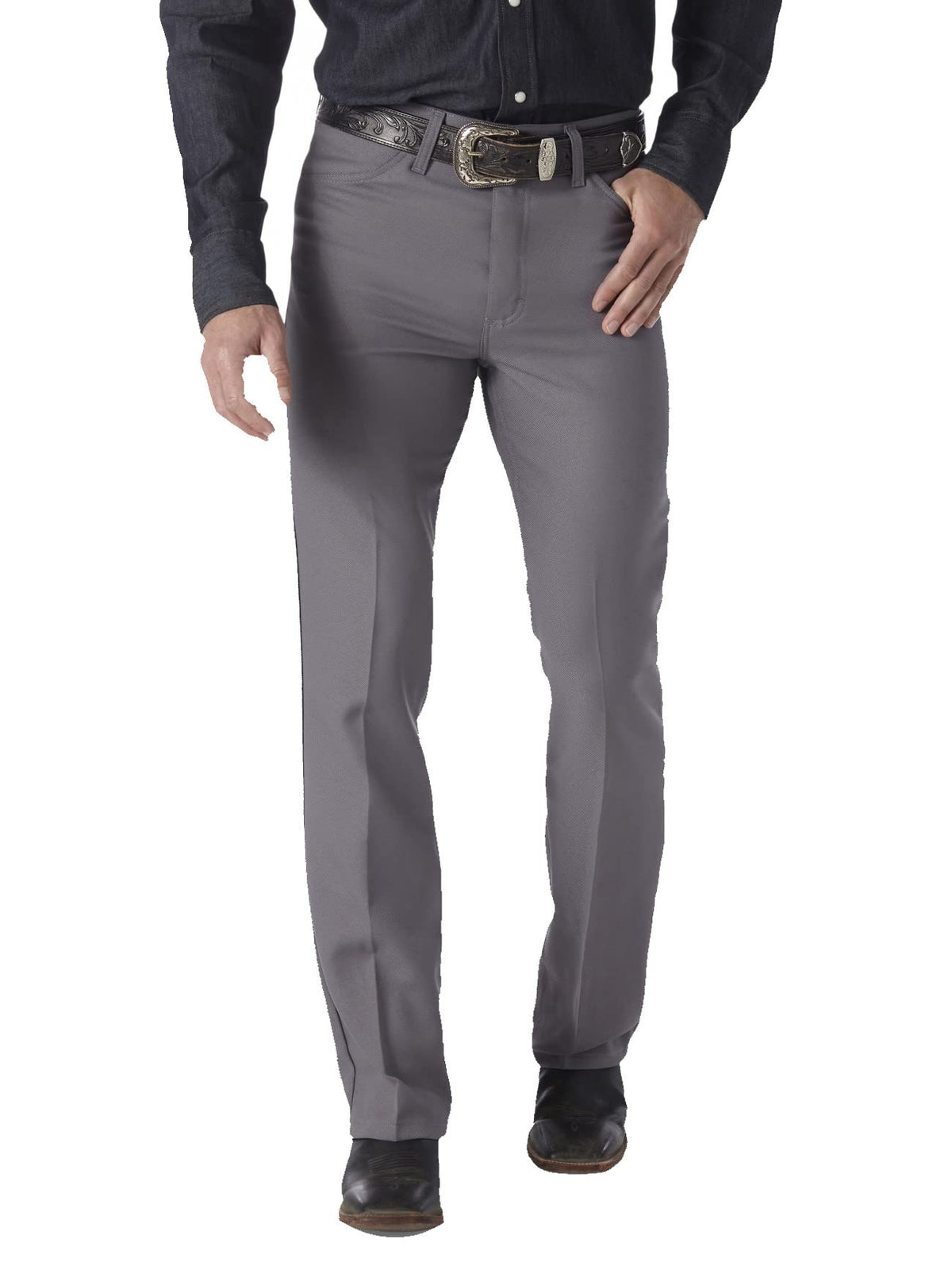 Wrangler Men's Wrancher Dress Jean,Medium Gray,40x32