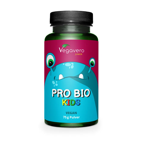 Organic Probiotics for Kids Vegavero® | NO Additives | Organic Prebiotic Inulin and 5 Bacterial Strains with 10 Billion CFU | for Children 3+ Years | 75g Powder | Spoon Included