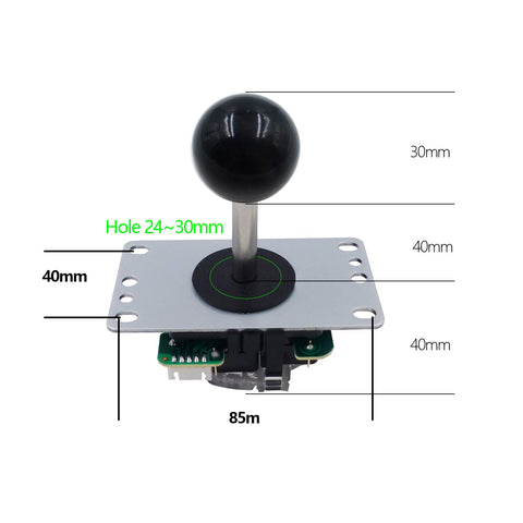 SJ@JX Arcade Game 2 Player Controller DIY Kit Microswitch recessed Button 4&8 Way Joystick Zero Delay USB Encoder Fighting Stick Handles Console for PC MAME Raspberry Pi Retropie