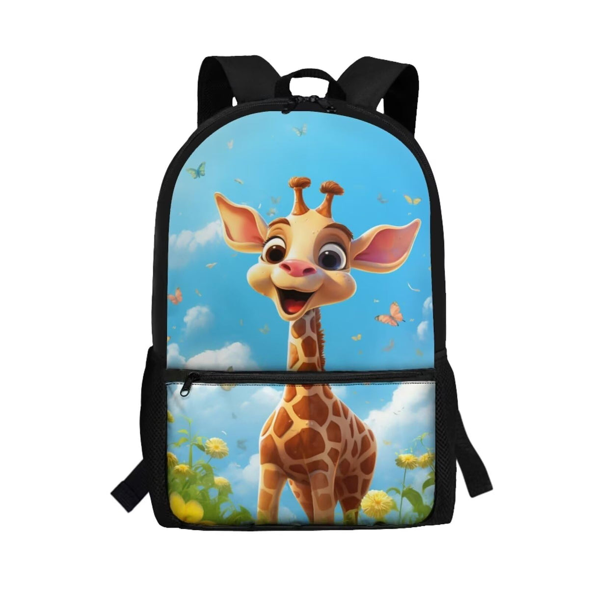 Luarisgur Giraffe Cute Backpack Book Bags for School Girls 6-8 Years Kawaii School Bookbag for Kindergarten Preschool Elementary 17 inch Schoolbag Children Back Packs
