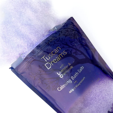 Di Palomo Vegan Tuscan Dreams Bath Salt 900g. Relaxing Lavender & Chamomile Bath Salts. Magnesium Bath Salts. Essential Oils Epsom Salt. Relaxation, Anxiety Relief & Sleep Aid Epsom Salts Bath Soak.