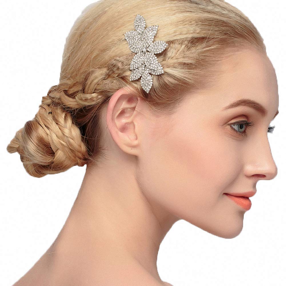 Crystal Bridal Headpiece Wedding Headband Pearl Hair Vine Rhinestone Hair Accessories for Women