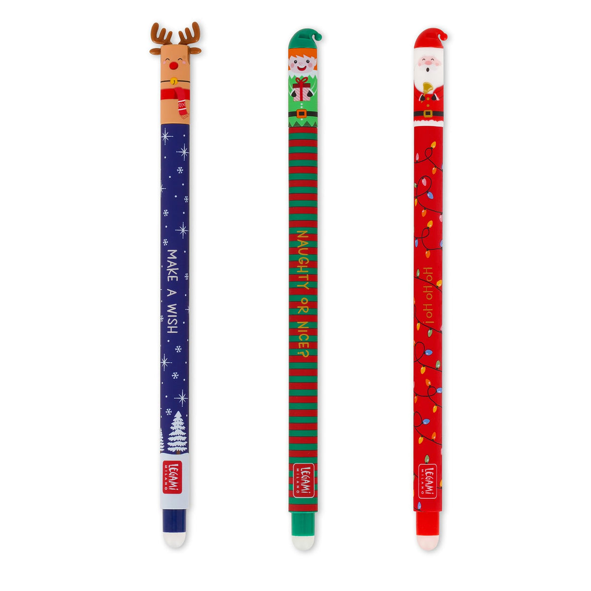 LEGAMI Erasable Christmas Set of 3 Pens