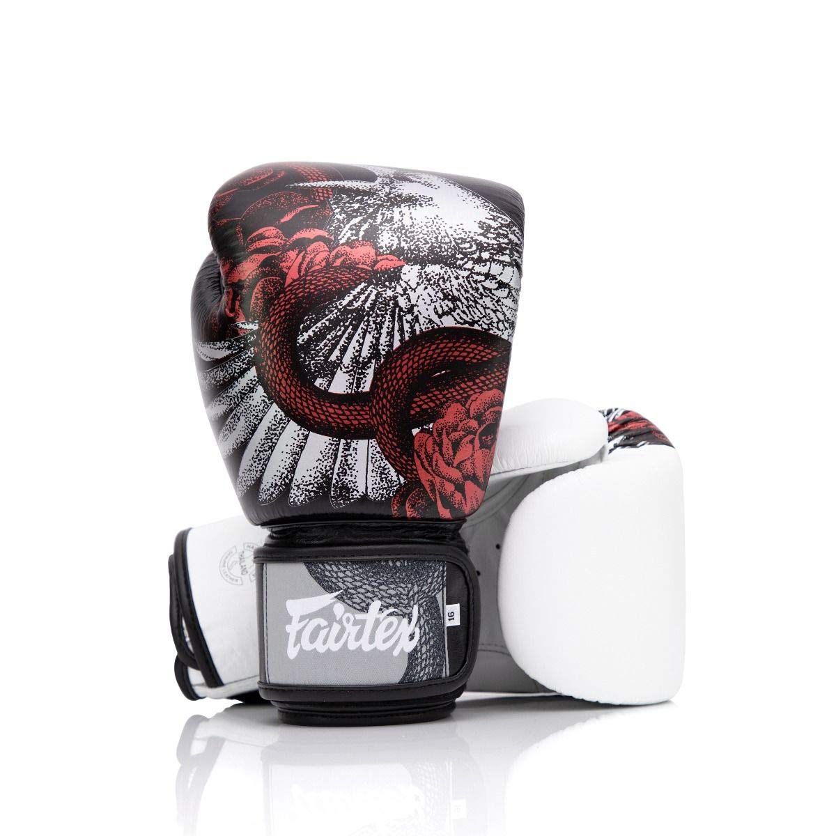 Fairtex Beauty of Survival Limited Edition Boxing Gloves | Premium Craftsmanship |Full-Grain Leather| Stylish Design | Adjustable Fit | Unique Artwork | Velcro Straps (12oz)