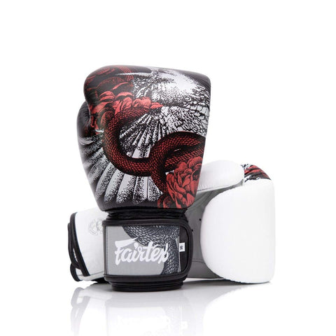 Fairtex Beauty of Survival Limited Edition Boxing Gloves | Premium Craftsmanship |Full-Grain Leather| Stylish Design | Adjustable Fit | Unique Artwork | Velcro Straps (12oz)