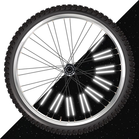 Cycling Reflectors, 48Pcs Bike Wheel Spoke Reflectors, Universal Bicycle Reflective Clips Warning Spoke Lights Covers - Fit for All Standard Bike - Easy Mount
