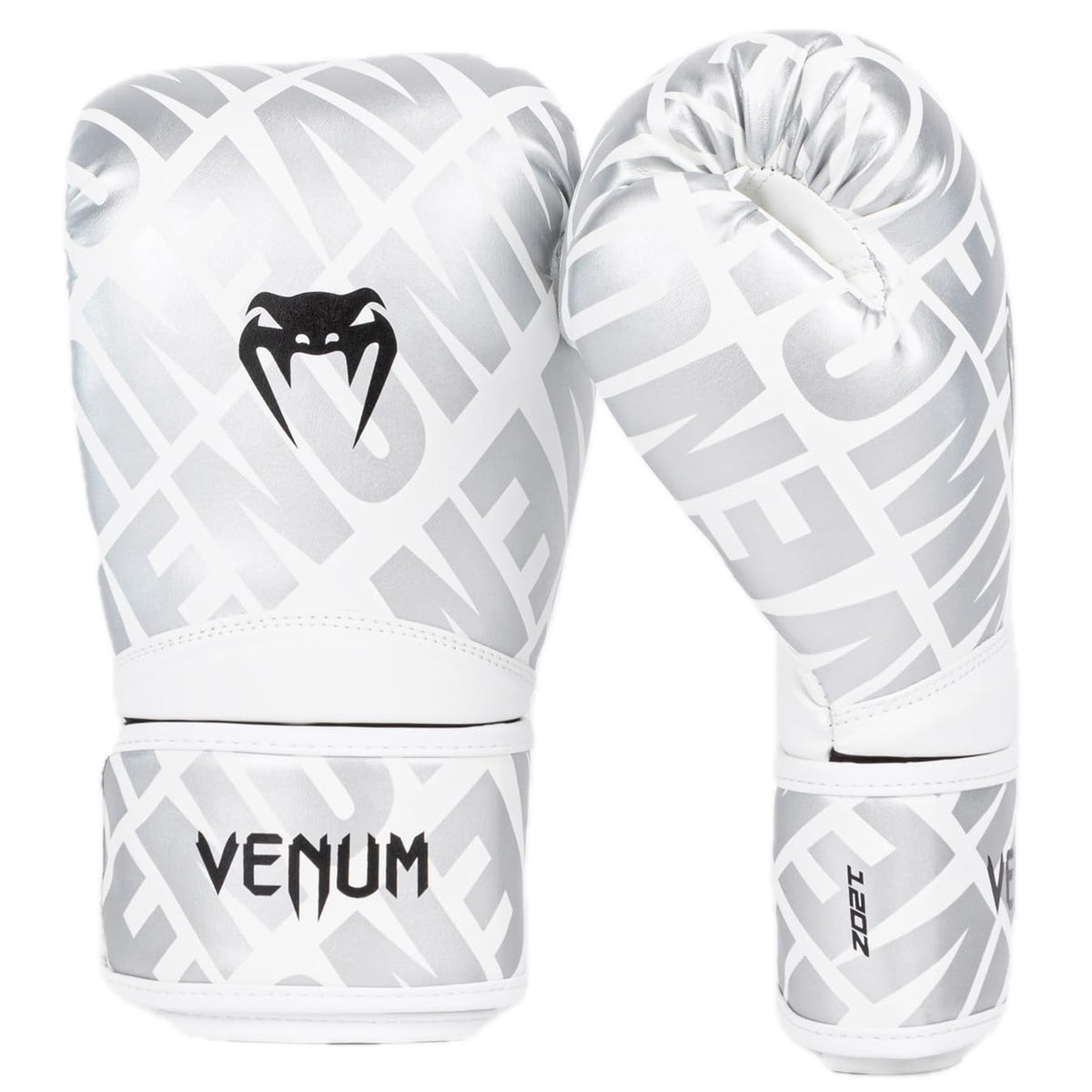 Venum Contender 1.5 XT Boxing Gloves - White/Silver - 16 Oz