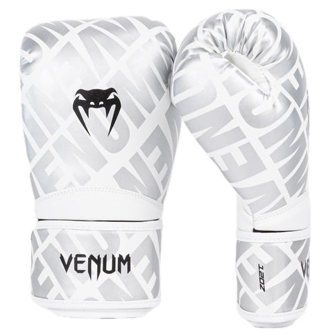 Venum Contender 1.5 XT Boxing Gloves - White/Silver - 16 Oz