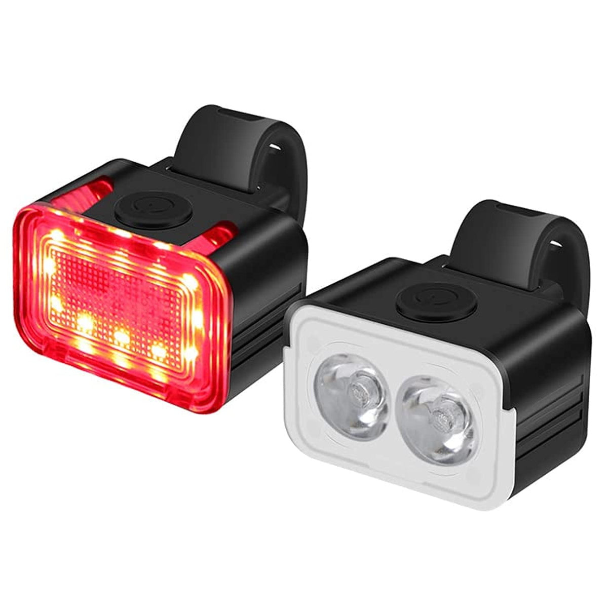 Vortex Type C USB Aluminum Rechargeable Bike Light Set, 300 Lumen Super Bright Bike Lights Front and Back LED Rear Taillight,