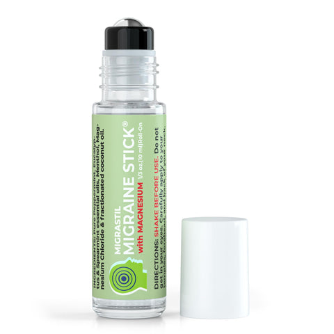 MIGRASTIL Migraine Stick with Magnesium Cooling Peppermint Eucalyptus Essential Oil Topical Magnesium for Headache Support. Made in The USA 10 ml