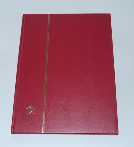 Lighthouse 16-Black Page Stamp Stockbook LS4/8 Red
