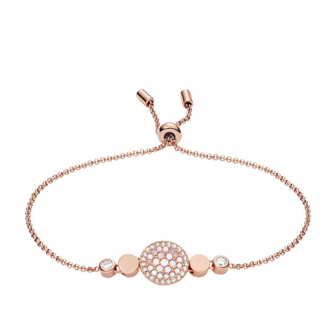 Fossil Bracelet for Women Mop, Min. inner length: 165mm Rose Gold Stainless Steel Bracelet, JF02905791