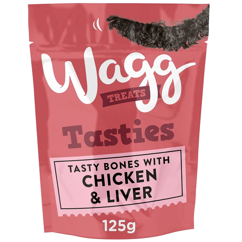 Wagg Chicken & Liver Tasty Bones Dog Treats 125g, pack of 7