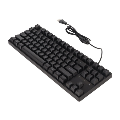 Haofy Mechanical Keyboard, Foldable Foot Support Backlight USB Wired Keyboard 87 Keys for Computer