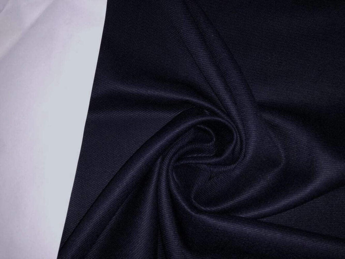 Suiting Super 130S Australian Merino Wool 58" Wide Navy Twill Color [15674]