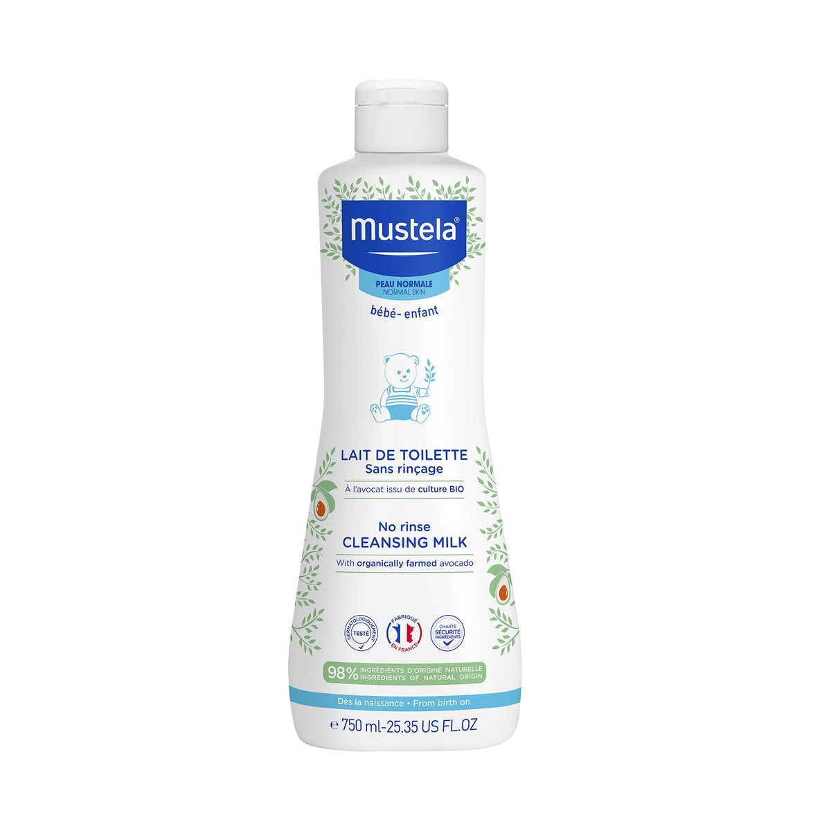Mustela - Mustela No Rinse Cleansing Milk with Organic Avocado - 750ml