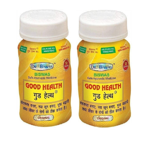 Good Health Dr. Biswas Safe Ayurvedic Capsules For Overall Health Pack of 2 (50X2)