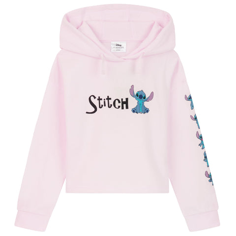 Disney Hoodie for Girls, Stitch Sweatshirt, Fashion Top for Girls and Teens, Stitch Gifts (11-12 Years, Pink Hoodie)