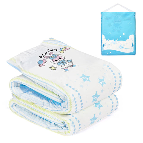 Littleforbig Printed Diaper 2 Pieces Pack 3 Prints Random Assorted - Astro Babies (Medium 28"-38")
