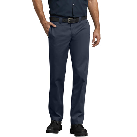 Dickies mens Slim Straight Fit work utility pants, Dark Navy, 36W x 32L US