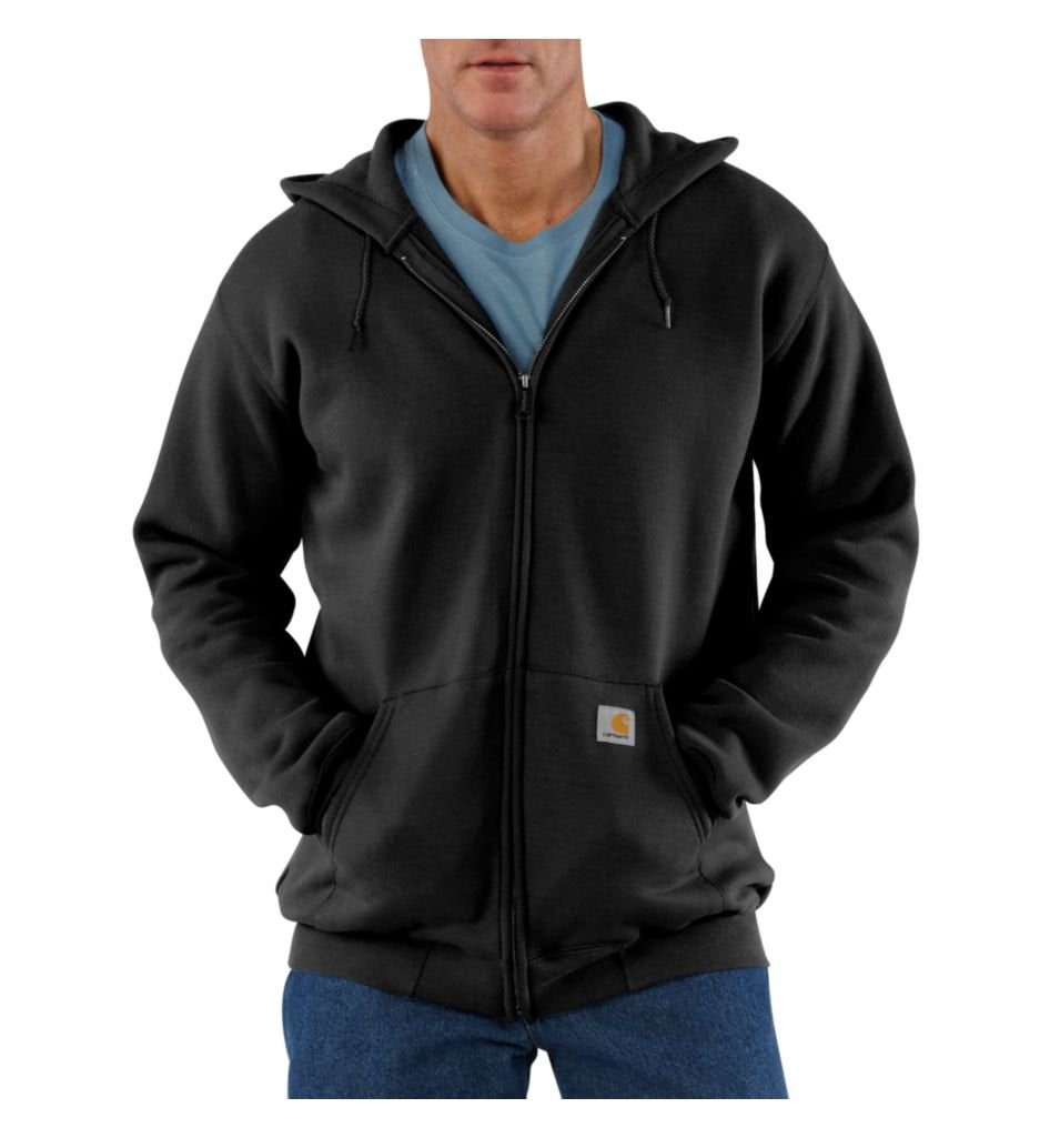 Carhartt Men's Loose Fit Midweight Full-Zip Sweatshirt, Black, M