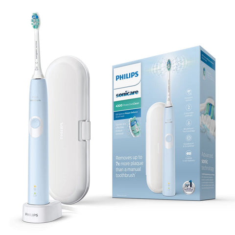 Philips Sonicare ProtectiveClean 4300 Electric Toothbrush - Light Blue (UK 2-pin Bathroom Plug) - HX6803/03