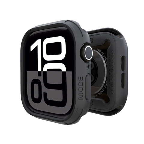 elkson Apple Watch 10 46mm 42mm 9 8 45mm SE 5 4 case 44mm iwatch Quattro Series Bumper Cases Protection Compatible with Apple Watch Durable Military Grade TPU Flexible Shock Proof Resist (Black, 46mm)