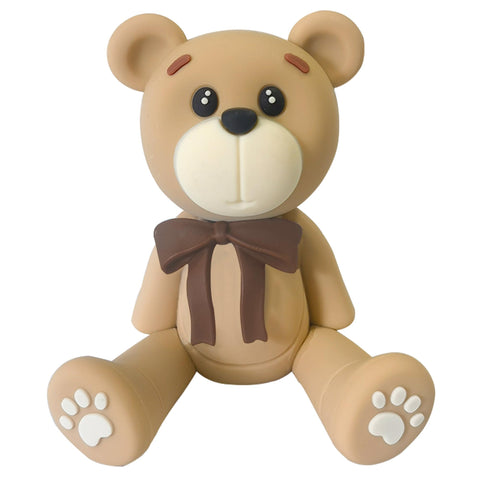3D Bear Cake Toppers Brown Bear Cake Decorations for Boy Girl Baby Shower Birthday Party Supplies (coffee)