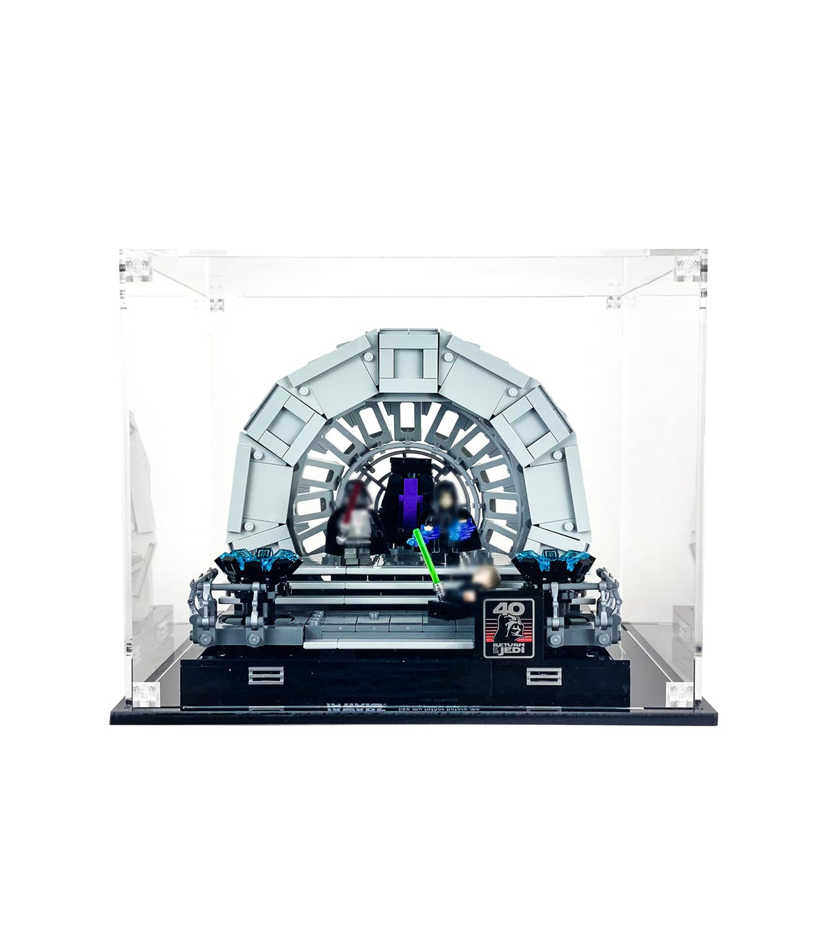 iCUANUTY Acrylic Display Case for Lego Star Wars Emperor's Throne Room Diorama, Dust-Proof Display Box for Lego 75352, Size: 10x10x10 inch (NOT Included The Model)