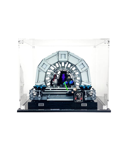 iCUANUTY Acrylic Display Case for Lego Star Wars Emperor's Throne Room Diorama, Dust-Proof Display Box for Lego 75352, Size: 10x10x10 inch (NOT Included The Model)