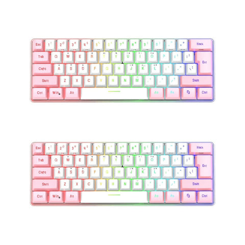 SOLUSTRE 2pcs 61 Key Keyboard Mechanical Keyboards Computer Keyboard USB Keyboard RGB Keyboard Wired Mechanical Keyboard Waterproof Keyboard RGB Mechanical Keyboard mx Keys Keyboard Gaming