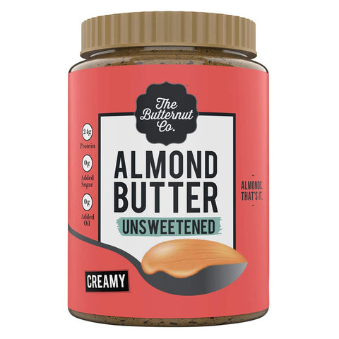 The Butternut Co. Almond Butter Unsweetened, Creamy No Added Sugar, Vegan, High Protein, Keto 1 Kg Pack Of 1