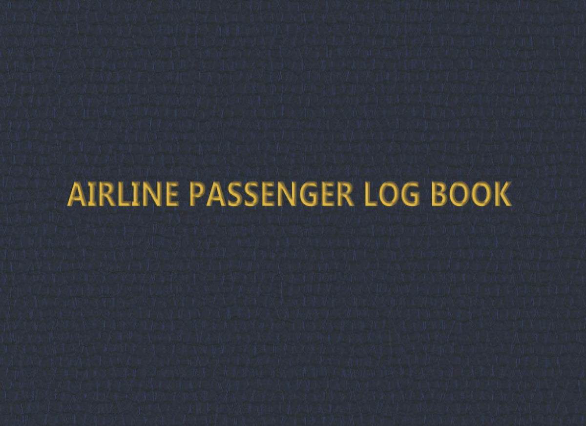 Airline Passenger Log Book: Travel log book for frequent flyers and their family, 50 Pages, 8.25 inches x 6 inches, Blue Leather Effect Matte Finish