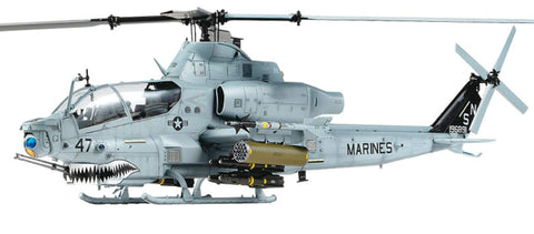 Academy 12127 1:35 Scale USMC US Marine Corps AH-1A Shark Mouth Plamodel Plastic Model Helicopter Airplane Kits Toy (Paint Not Included)
