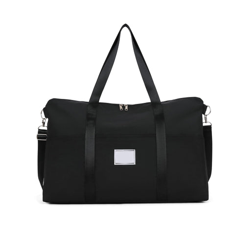 Letuwj Large capacity travel bag gym bag travel organizer waterproof Black 50 * 35 * 18cm
