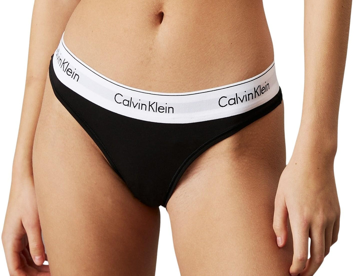 Calvin Klein Women's Thong 0000f3786e Thongs, Black (Black), XS