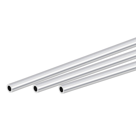 uxcell 6063 Aluminum Round Tube 6mm OD 4mm Inner Dia 300mm Length Pipe Tubing 3 Pcs