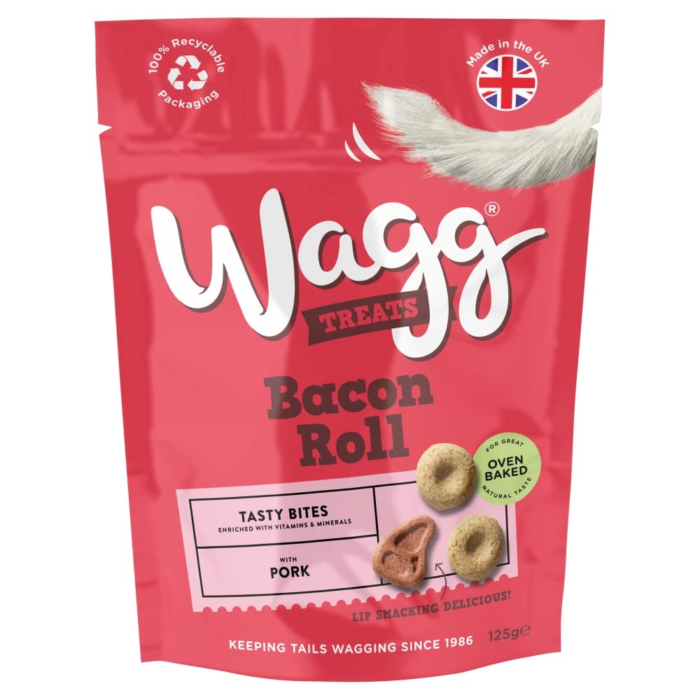 Wagg Dog Treats Bacon Roll 125g
