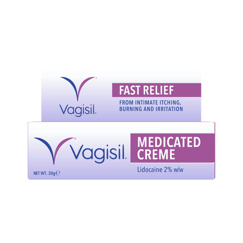 VAGISIL Medicated CrÃƒÂ¨me, Fast Relief from Intimate Itch, Burning & Irritation, 30 g