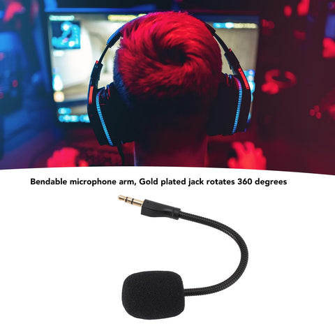 Gaming Headset Microphone Replacement Game Mic Fits for G PRO X Wireless Gaming Headsets 3.5mm Gold Plated Jack Noise Cancelling Gaming Microphone
