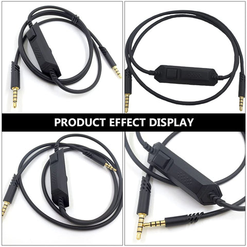 Hemobllo Volume Cable Male to Male Audio Cable Volume Control Cable Replacement Headset Cable Control Cable for Gaming Headset Inline Mute Cord Inline Mute 30 Extension Cord Earphone