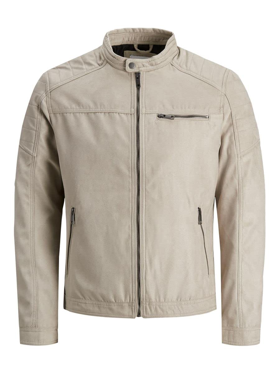 JACK & JONES Mens Suede Jacket Outerwear Top String L